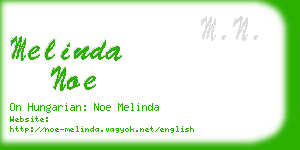 melinda noe business card